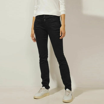 Stretchable jet black jeans for women