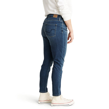 Women modren skinny dark blue stretchable jeans