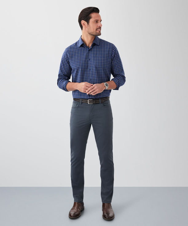 Casual Grey Cotton Pant