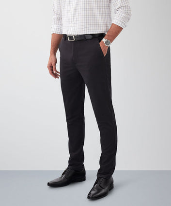Casual Black Cotton Pant